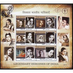 India HB 90 2011 Legendarias heroínas del cine Indio MNH India HB 90 2011 Legendarias heroínas del cine Indio MNH
