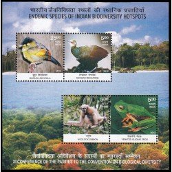 India HB 100 2012 Fauna endémica India MNH India HB 100 2012 Fauna endémica India MNH
