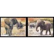 India 2334/35 2011 2 Cumbre Fórum África-India fauna elefante MNH