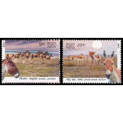 India 2470/71 2013 Fauna Burros salvajes MNH India 2470/71 2013 Fauna Burros salvajes MNH