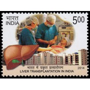 India 2593 2014 Transplante de hígado MNH
