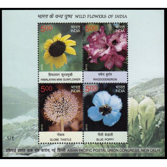 India HB 111 2013 Flores MNH India HB 111 2013 Flores MNH