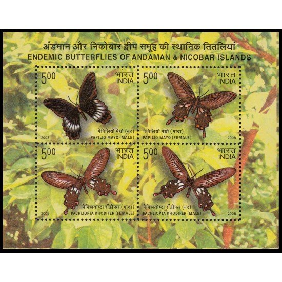 India HB 50 2008 Fauna Mariposas MNH