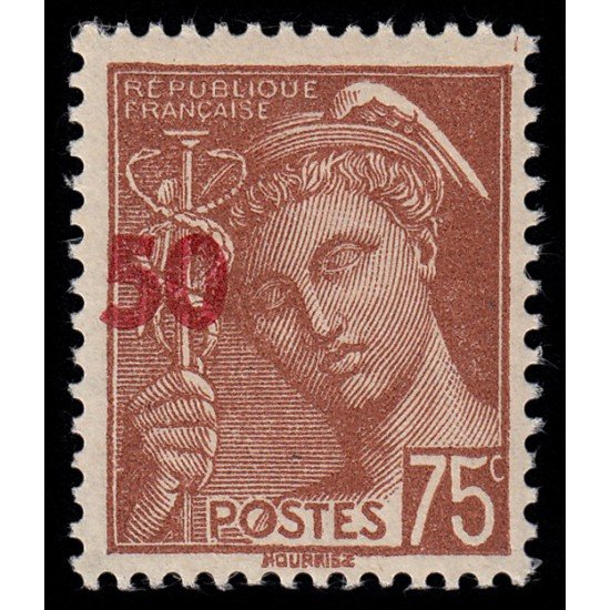 France Francia 477b 1940-41 Mercure sin barras MNH France Francia 477b 1940-41 Mercure sin barras MNH