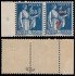 France Francia 484b 1940-41 paz paix Espectacular pareja MNH