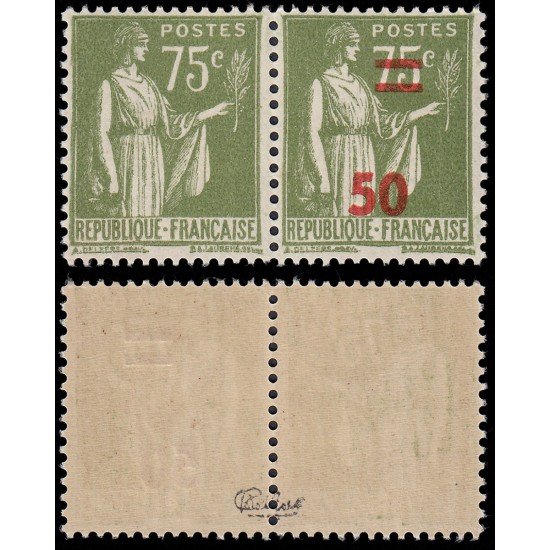 France Francia 480a 1940-41 paz paix Espectacular pareja MNH France Francia 480a 1940-41 paz paix Espectacular pareja MNH
