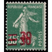 France Francia 476a 1940-41 Semeuse Doble sobrecarga MNH
