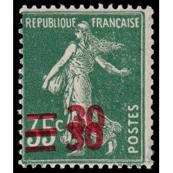 France Francia 476a 1940-41 Semeuse Doble sobrecarga MNH France Francia 476a 1940-41 Semeuse Doble sobrecarga MNH