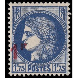 France Francia 486d 1940-41 Cérès Sobrecarga desplazada MNH France Francia 486d 1940-41 Cérès Sobrecarga desplazada MNH