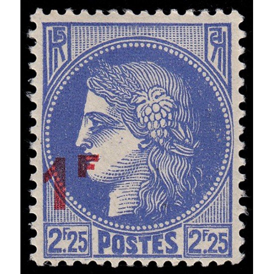 France Francia 487d 1940-41 Cérès Sobrecarga desplazada MNH France Francia 487d 1940-41 Cérès Sobrecarga desplazada MNH