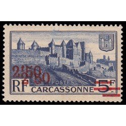 France Francia 490a 1940-41 Carcassone Doble sobrecarga MNH France Francia 490a 1940-41 Carcassone Doble sobrecarga MNH