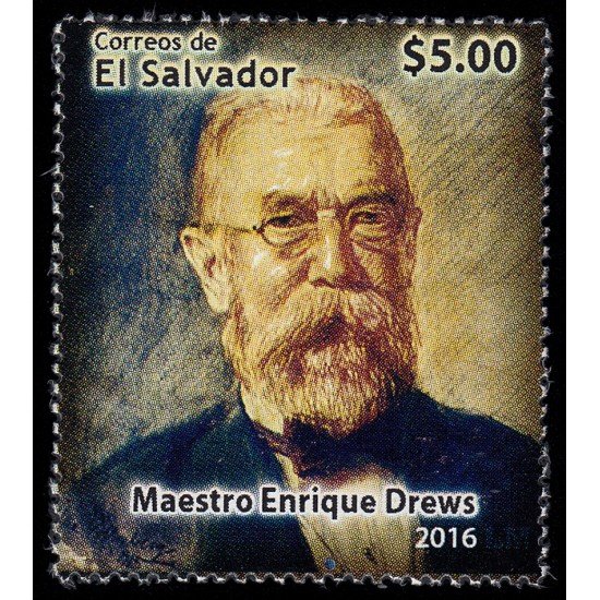 El Salvador 1880 2016 Maestro Enrique Drews MNH El Salvador 1880 2016 Maestro Enrique Drews MNH