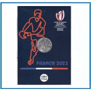 Francia France 2023 Cartera Oficial Coin Card 10 € euros  Plata Rugby 