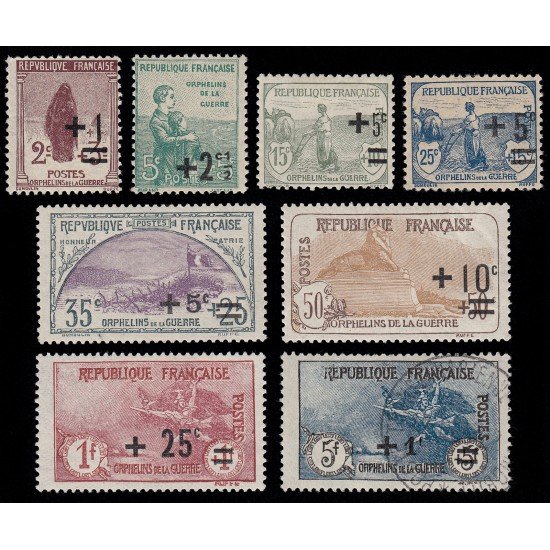 France Francia 162/69 1922 Orphelins En beneficio de huérfanos de guerra MH France Francia 162/69 1922 Orphelins En beneficio de huérfanos de guerra MH
