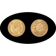 Francia France 10 francos franceses 1860 Napoleon Oro Au
