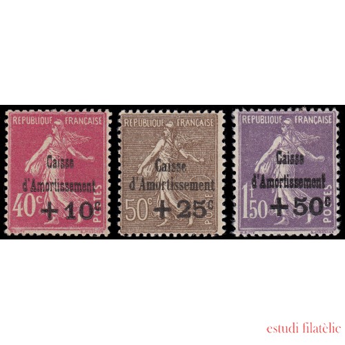 France Francia 266/68 1930 Semeuse MH