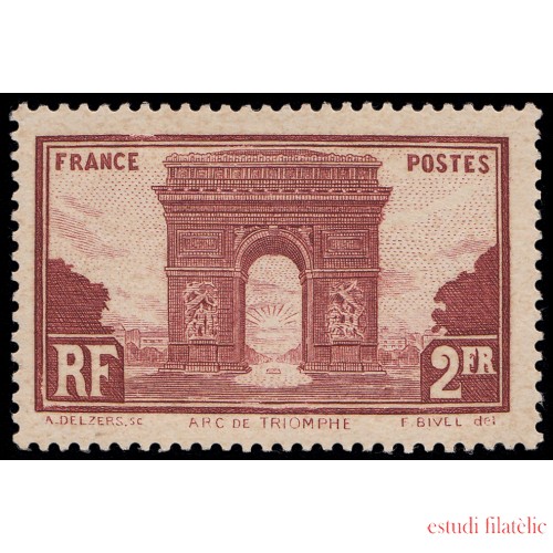 France Francia 258 1929-1931 Arc Triomphe Etoile MH
