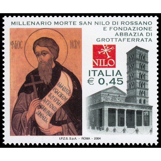 Italia Italy 2738 2004 Milenario muerte San Nilo di Rossano i fundación Abadía Grottaferrata MNH Italia Italy 2738 2004 Milenario muerte San Nilo di Rossano i fundación Abadía Grottaferrata MNH