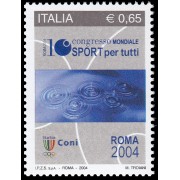 Italia Italy 2753 2004 X Congreso Mundial Deporte para todos MNH