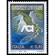 Italia Italy 2760 2005 100 aniv. fundación Automóvil Club de Italia ACI MNH