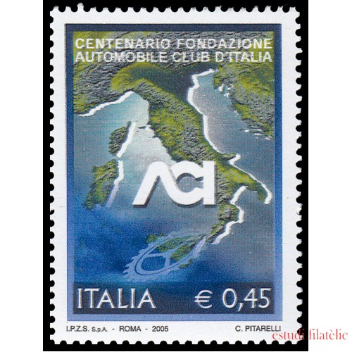 Italia Italy 2760 2005 100 aniv. fundación Automóvil Club de Italia ACI MNH