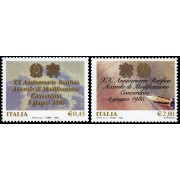 Italia Italy 2790/91 2005 20 aniv. Ratificación y modificación del Concordato Santa Sede MNH