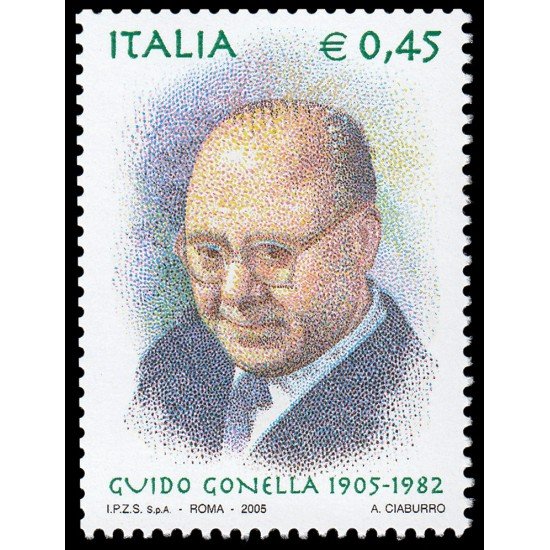 Italia Italy 2801 2005 Personalidades Guido Gonella Periodista y político MNH Italia Italy 2801 2005 Personalidades Guido Gonella Periodista y político MNH