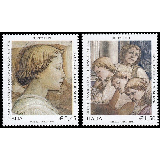 Italia Italy 2808/09 2005 Escenas de San Esteban y San Juan Bautista MNH Italia Italy 2808/09 2005 Escenas de San Esteban y San Juan Bautista MNH