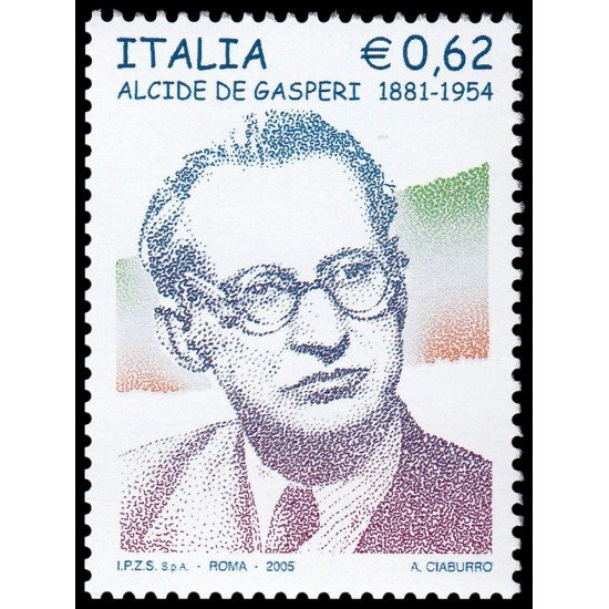 Italia Italy 2812 2005 Personalidades Alcide de Gasperi MNH