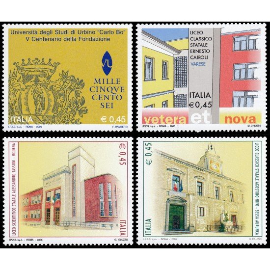 Italia Italy 2828/31 2006 Escuelas Italianas MNH Italia Italy 2828/31 2006 Escuelas Italianas MNH