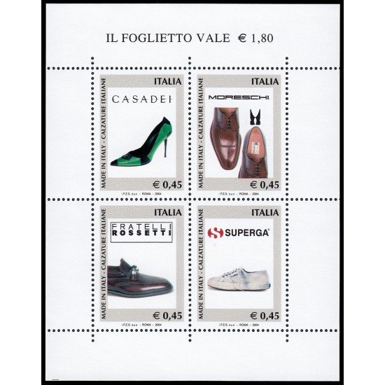 Italia Italy HB 38 2004 Zapatos italianos MNH