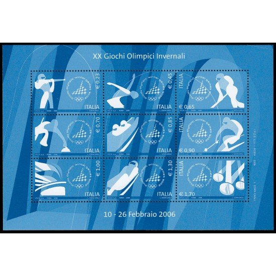 Italia Italy HB 40 2006 Juegos Olímpicos de invierno en Turín MNH