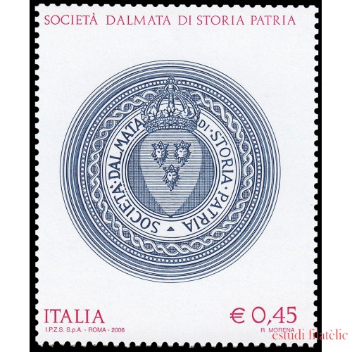Italia Italy 2842 2006 80 aniv. Sociedad Dálmata de Historia de la Patria MNH