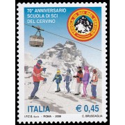 Italia Italy 2860 2006 70 aniv. Escuela de Esquí del Cervino MNH