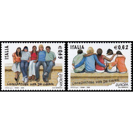 Italia Italy 2871/72 2006 La integración vista por los jovenes MNH Italia Italy 2871/72 2006 La integración vista por los jovenes MNH