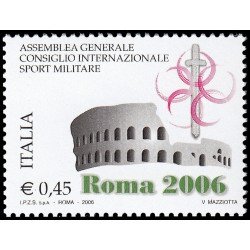 Italia Italy 2873 2006 Asamblea General del Consejo Internacional de deporte militar MNH Italia Italy 2873 2006 Asamblea General del Consejo Internacional de deporte militar MNH
