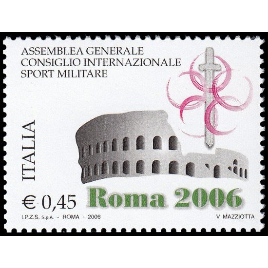Italia Italy 2873 2006 Asamblea General del Consejo Internacional de deporte militar MNH Italia Italy 2873 2006 Asamblea General del Consejo Internacional de deporte militar MNH