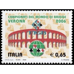 Italia Italy 2878 2006 Campeonato mundial de Bridge en Verona MNH Italia Italy 2878 2006 Campeonato mundial de Bridge en Verona MNH