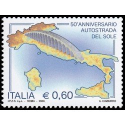 Italia Italy 2883 2006 50 aniv. Autopista de sol MNH Italia Italy 2883 2006 50 aniv. Autopista de sol MNH