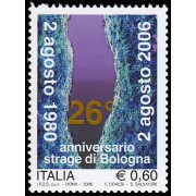 Italia Italy 2884 2006 26 aniv. Tragedia de Boloña MNH