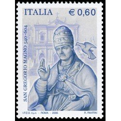 Italia Italy 2886 2006 Personalidades Religión Papa San Gregorio el Grande MNH Italia Italy 2886 2006 Personalidades Religión Papa San Gregorio el Grande MNH