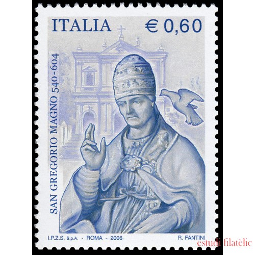 Italia Italy 2886 2006 Personalidades Religión Papa San Gregorio el Grande MNH