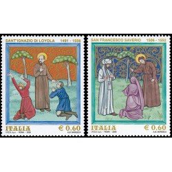 Italia Italy 2890/91 2006 Personalidades Religión San Ignacio de Loyola San Francisco Javier MNH Italia Italy 2890/91 2006 Personalidades Religión San Ignacio de Loyola San Francisco Javier MNH