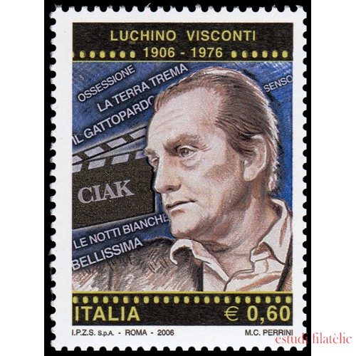 Italia Italy 2896 2006 Personalidades Cine Luchino Visconti MNH