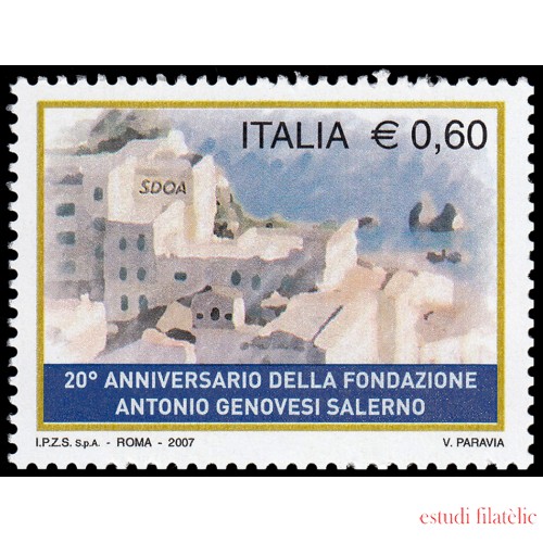 Italia Italy 2911 2007 20 aniv. Fundación Antonio Genovesi Salerno MNH