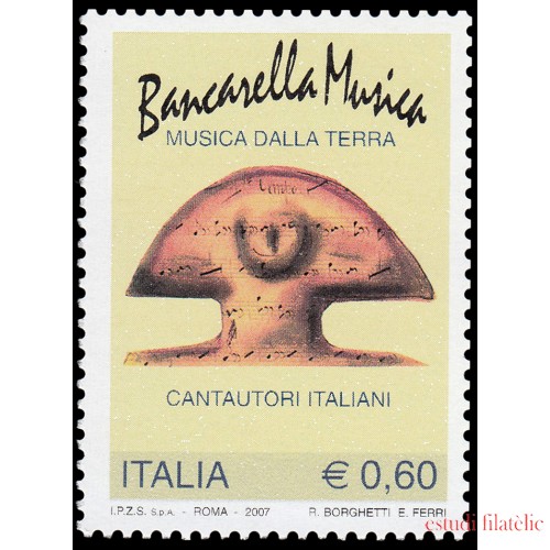 Italia Italy 2941 2007 Bancarella Música para cantautores italianos MNH