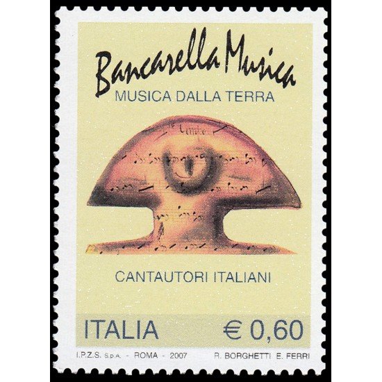 Italia Italy 2941 2007 Bancarella Música para cantautores italianos MNH