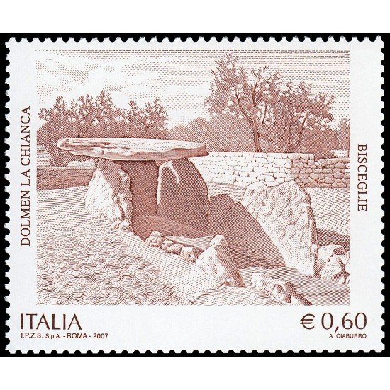Italia Italy 2943 2007 Patrimonio Artístico y Cultural Dolmen la Chianca Bisceglie MNH