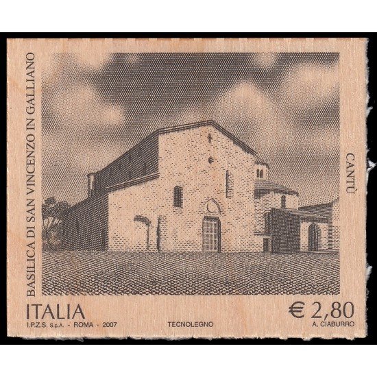 Italia Italy 2947 2007 Patrimonio Artístico y Cultural Basílica de San Vicente Galliano en Cantú Autoadhesivo Italia Italy 2947 2007 Patrimonio Artístico y Cultural Basílica de San Vicente Galliano en Cantú Autoadhesivo