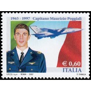 Italia Italy 2950 2007 Personalidades Armada italiana Capitán Maurizio Poggliali MNH